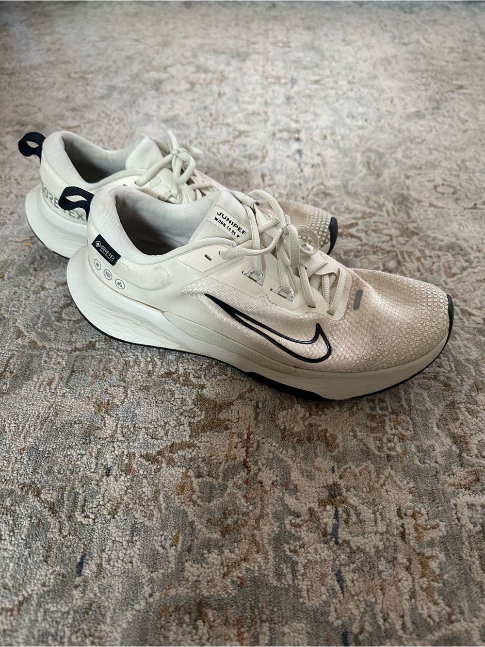 Nike Juniper Neutral White and Black Women’s Sneakers